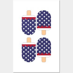 4th Of July Popsicles Posters and Art